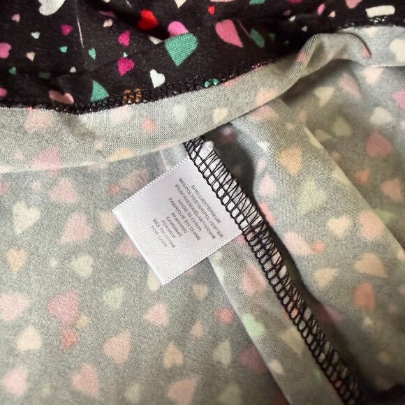 Unbranded A-Line Long Sleeve Round Neck Multicolored heart Print Dress Size 10 - Picture 6 of 11